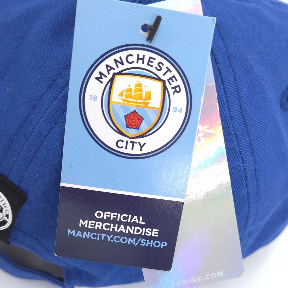 Manchester City FC Hat Blue Adjustable Soccer Dad Cap Cotton OSFM Fan Ink NEW - Picture 8 of 10